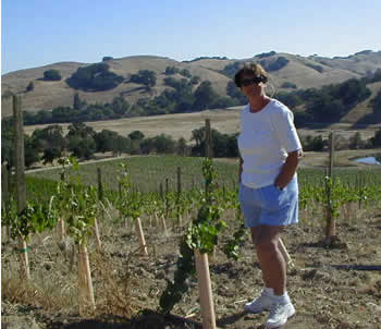 Kathleen in the vineyard