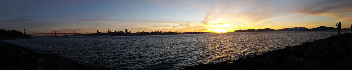 Treasure Island sunset panorama